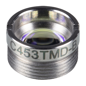 C453TMD-B - f = 4.6 mm, NA = 0.50, WD = 0.9 mm, Mounted Aspheric Lens, ARC: 600 - 1050 nm