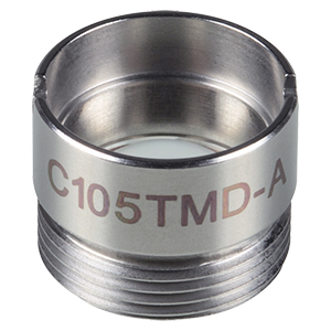 C105TMD-A - f = 5.5 mm, NA = 0.60, WD = 2.0 mm, Mounted Aspheric Lens, ARC: 350 - 700 nm