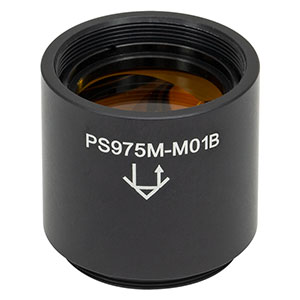 PS975M-M01B - Specular Retroreflector, SM1-Threaded Mount, Gold Coating: 800 - 2000 nm