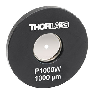 P1000W - Ø1in Mounted Pinhole, 1000 ± 10 µm Pinhole Diameter, Tungsten