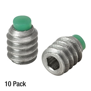 SS4N013 - 4-40 Stainless Steel Nylon-Tipped Setscrew, 1/8in Long, 10 Pack