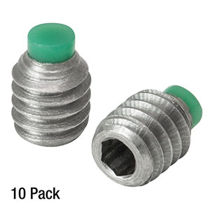 SS8N019 - 8-32 Stainless Steel Nylon-Tipped Setscrew, 3/16in Long, 10 Pack