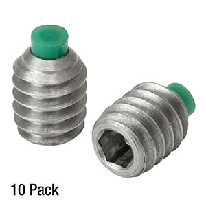 SS25N031 - 1/4in-20 Stainless Steel Nylon-Tipped Setscrew, 5/16in Long, 10 Pack