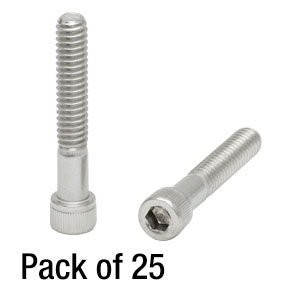 SH25S15 - 1/4in-20 Stainless Steel Cap Screw, 1.5in Long, 25 Pack