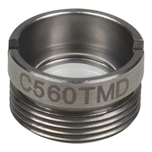 C560TMD - f = 13.9 mm, NA = 0.18, WD = 11.7 mm, DW = 650 nm, Mounted Aspheric Lens, Uncoated