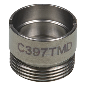 C397TMD - f = 11.0 mm, NA = 0.30, WD = 8.2 mm, DW = 670 nm, Mounted Aspheric Lens, Uncoated