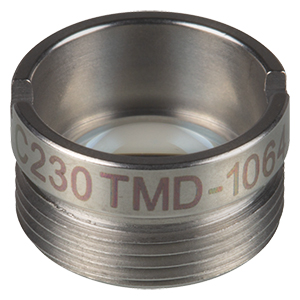 C230TMD-1064 - f = 4.5 mm, NA = 0.55, WD = 2.4 mm, Mounted Aspheric Lens, ARC: 1064 nm