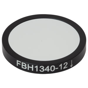 FBH1340-12 - Hard-Coated Bandpass Filter, Ø25 mm, CWL = 1340 nm, FWHM = 12 nm