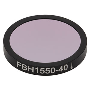FBH1550-40 - Hard-Coated Bandpass Filter, Ø25 mm, CWL = 1550 nm, FWHM = 40 nm