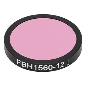 FBH1560-12 - Hard-Coated Bandpass Filter, Ø25 mm, CWL = 1560 nm, FWHM = 12 nm