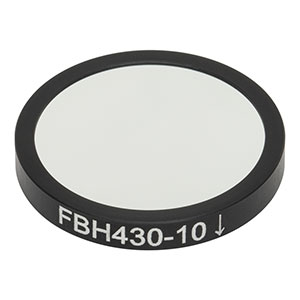FBH430-10 - Hard-Coated Bandpass Filter, Ø25 mm, CWL = 430 nm, FWHM = 10 nm