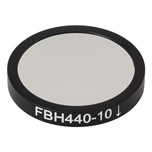 FBH440-10 - Hard-Coated Bandpass Filter, Ø25 mm, CWL = 440 nm, FWHM = 10 nm