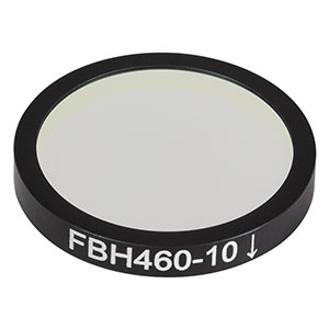 FBH460-10 - Bandpass Filter, Ø25 mm, CWL = 460 nm, FWHM = 10 nm