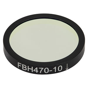 FBH470-10 - Bandpass Filter, Ø25 mm, CWL = 470 nm, FWHM = 10 nm