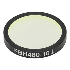 FBH480-10 - Bandpass Filter, Ø25 mm, CWL = 480 nm, FWHM = 10 nm