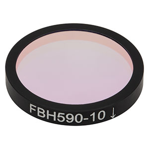 FBH590-10 - Bandpass Filter, Ø25 mm, CWL = 590 nm, FWHM = 10 nm