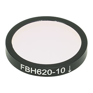 FBH620-10 - Bandpass Filter, Ø25 mm, CWL = 620 nm, FWHM = 10 nm