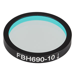FBH690-10 - Hard-Coated Bandpass Filter, Ø25 mm, CWL = 690 nm, FWHM = 10 nm