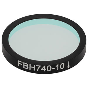 FBH740-10 - Hard-Coated Bandpass Filter, Ø25 mm, CWL = 740 nm, FWHM = 10 nm