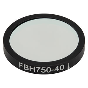 FBH750-40 - Bandpass Filter, Ø25 mm, CWL = 750 nm, FWHM = 40 nm