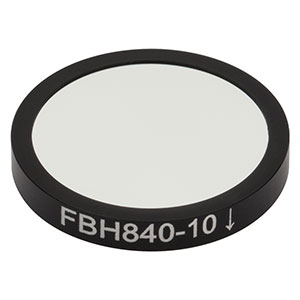 FBH840-10 - Hard-Coated Bandpass Filter, Ø25 mm, CWL = 840 nm, FWHM = 10 nm
