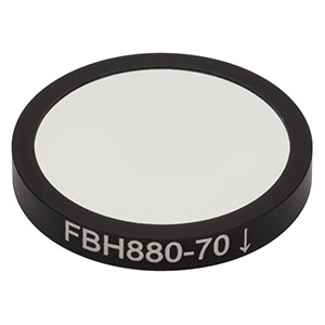 FBH880-70 - Bandpass Filter, Ø25 mm, CWL = 880 nm, FWHM = 70 nm