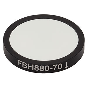 FBH880-70 - Hard-Coated Bandpass Filter, Ø25 mm, CWL = 880 nm, FWHM = 70 nm