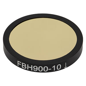 FBH900-10 - Hard-Coated Bandpass Filter, Ø25 mm, CWL = 900 nm, FWHM = 10 nm