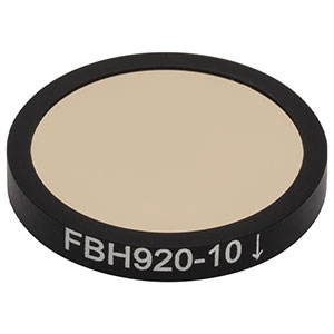 FBH920-10 - Hard-Coated Bandpass Filter, Ø25 mm, CWL = 920 nm, FWHM = 10 nm
