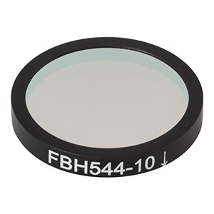 FBH544-10 - Bandpass Filter, Ø25 mm, CWL = 544 nm, FWHM = 10 nm