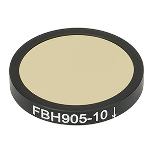 FBH905-10 - Hard-Coated Bandpass Filter, Ø25 mm, CWL = 905 nm, FWHM = 10 nm