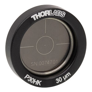 P30HK - Ø1/2in (12.7 mm) Mounted Pinhole, 30 ± 2 μm Pinhole Diameter, Stainless Steel