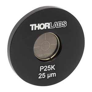 P25K - Ø1in Mounted Pinhole, 25 ± 2 μm Pinhole Diameter, Stainless Steel