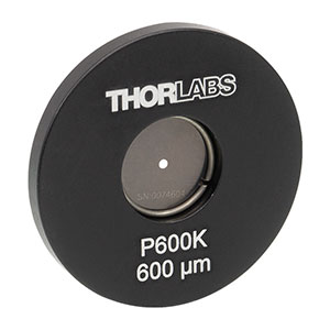 P600K - Ø1in Mounted Pinhole, 600 ± 10 μm Pinhole Diameter, Stainless Steel
