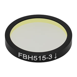 FBH515-3 - Bandpass Filter, Ø25 mm, CWL = 514.5 nm, FWHM = 3 nm