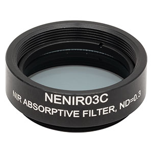 NENIR03C - Ø25 mm NIR Absorptive ND Filter, SM1-Threaded Mount, OD: 0.3