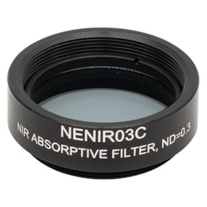 NENIR03C - Ø25 mm NIR Absorptive ND Filter, SM1-Threaded Mount, OD: 0.3