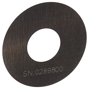 P5000UK - Ø1/2in (12.7 mm) Unmounted Large Pinhole, 5000 ± 50 μm Pinhole Diameter, Stainless Steel
