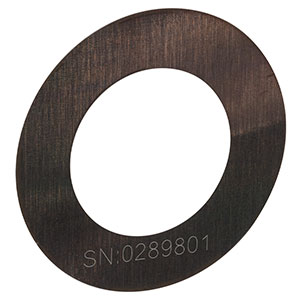 P7500UK - Ø1/2in (12.7 mm) Unmounted Large Pinhole, 7500 ± 80 μm Pinhole Diameter, Stainless Steel