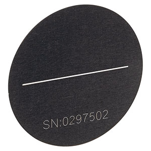 S100ULK - Ø1/2in Unmounted Slit, 100 ± 4 µm Wide, 10 mm Long