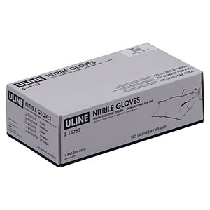 MC10B-L - Large Powder-Free Nitrile Gloves, Qty. 100 Gloves, Black