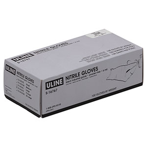 MC10B-XL - Extra-Large Powder-Free Nitrile Gloves, Qty. 100 Gloves, Black