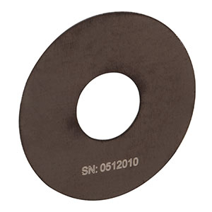 P4500UK - Ø1/2in (12.7 mm) Unmounted Large Pinhole, 4500 ± 50 μm Pinhole Diameter, Stainless Steel