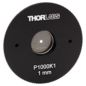 P1000K1 - SM1-Threaded, Ø1.20in (30.5 mm) Mounted Pinhole, 1000 ± 10 μm Pinhole Diameter, Stainless Steel