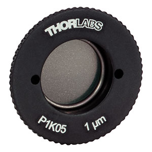 P1K05 - SM05-Threaded, Ø0.70in (17.8 mm) Mounted Pinhole, 1 +0.25 / -0.10 μm Pinhole Diameter, Stainless Steel