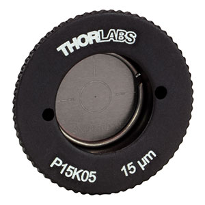 P15K05 - SM05-Threaded, Ø0.70in (17.8 mm) Mounted Pinhole, 15 ± 1.5 μm Pinhole Diameter, Stainless Steel