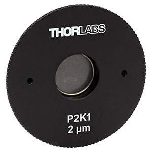 P2K1 - SM1-Threaded, Ø1.20in (30.5 mm) Mounted Pinhole, 2 ± 0.25 μm Pinhole Diameter, Stainless Steel