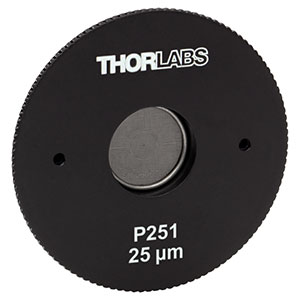 P25K1 - SM1-Threaded, Ø1.20in (30.5 mm) Mounted Pinhole, 25 ± 2 μm Pinhole Diameter, Stainless Steel
