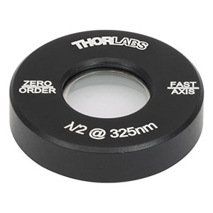WPH05M-325 - Ø1/2in Zero-Order Half-Wave Plate, Ø1in Mount, 325 nm