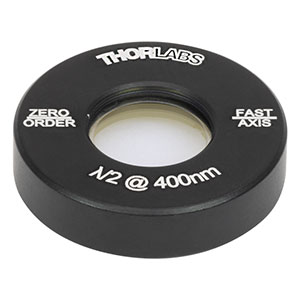 WPH05M-400 - Ø1/2in Zero-Order Half-Wave Plate, Ø1in Mount, 400 nm